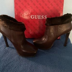 Guess women Booties dark brown